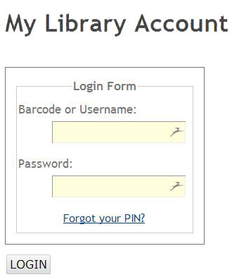 Login to Your Public Library Account